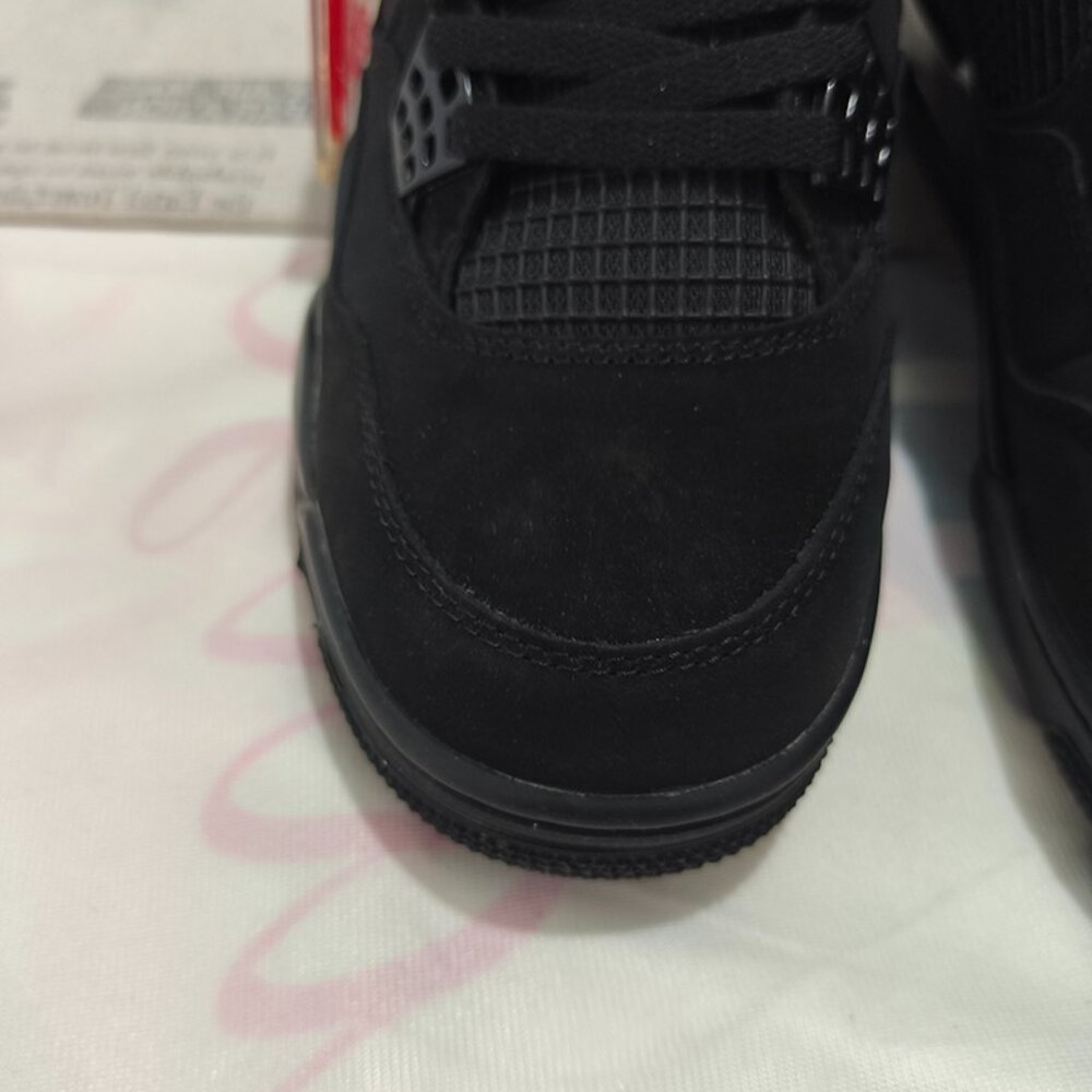 Jordan 4 All Black Basketball Shoes - Picture 3 of 10